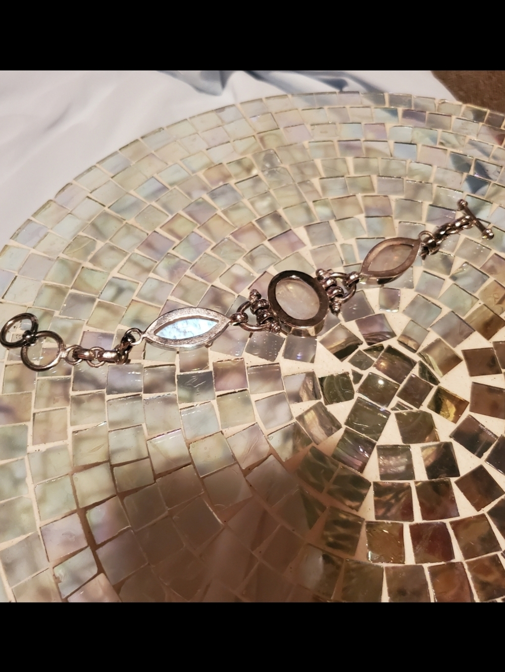 ♡Magical Fairy-tale Rainbow Moonstone & 925 Sterling Silver Bracelet~Vintage - Picture 12 of 16